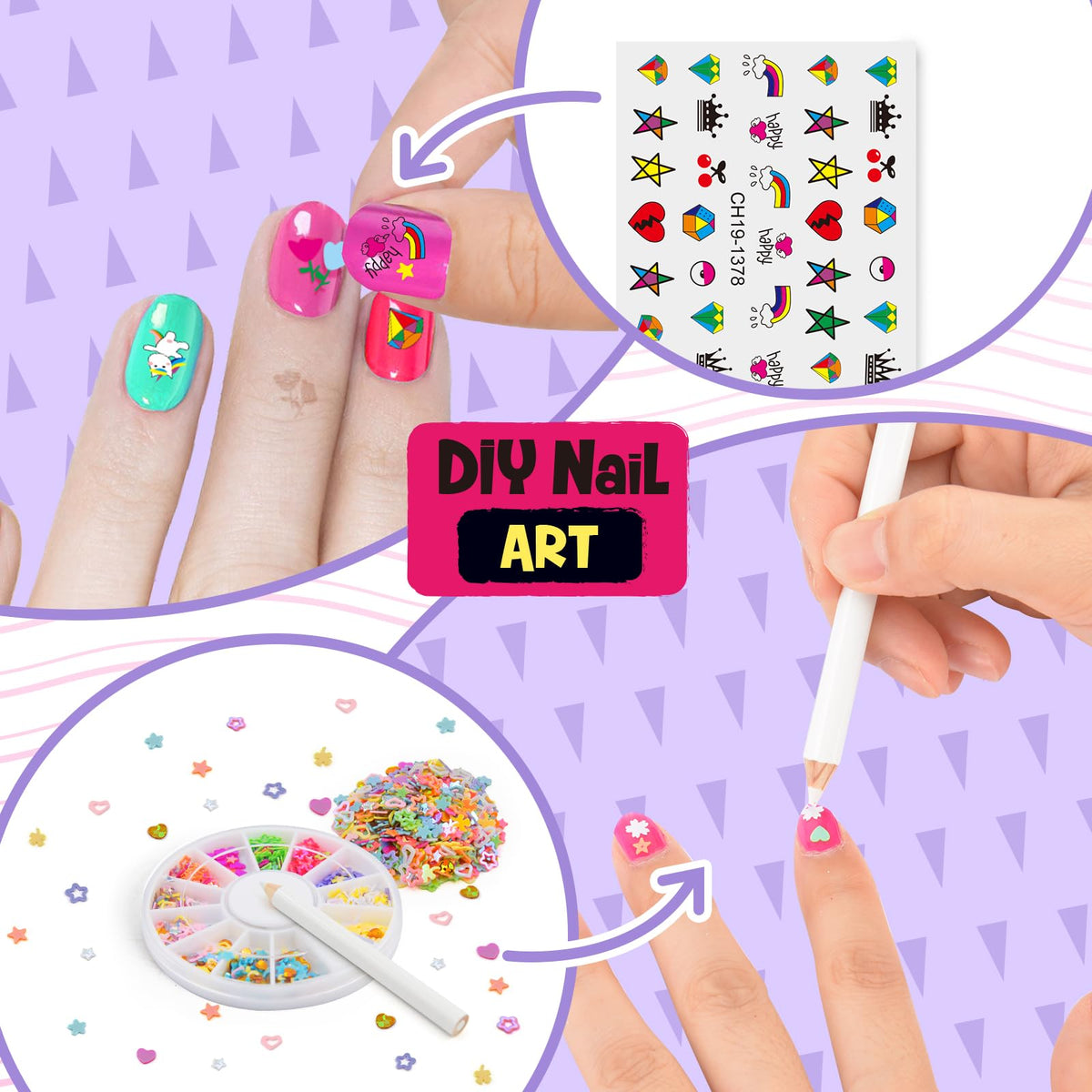 Ylovetoys Kids Nail Polish Set & All-In-One Nail Dryer Salon for Girls 7-12