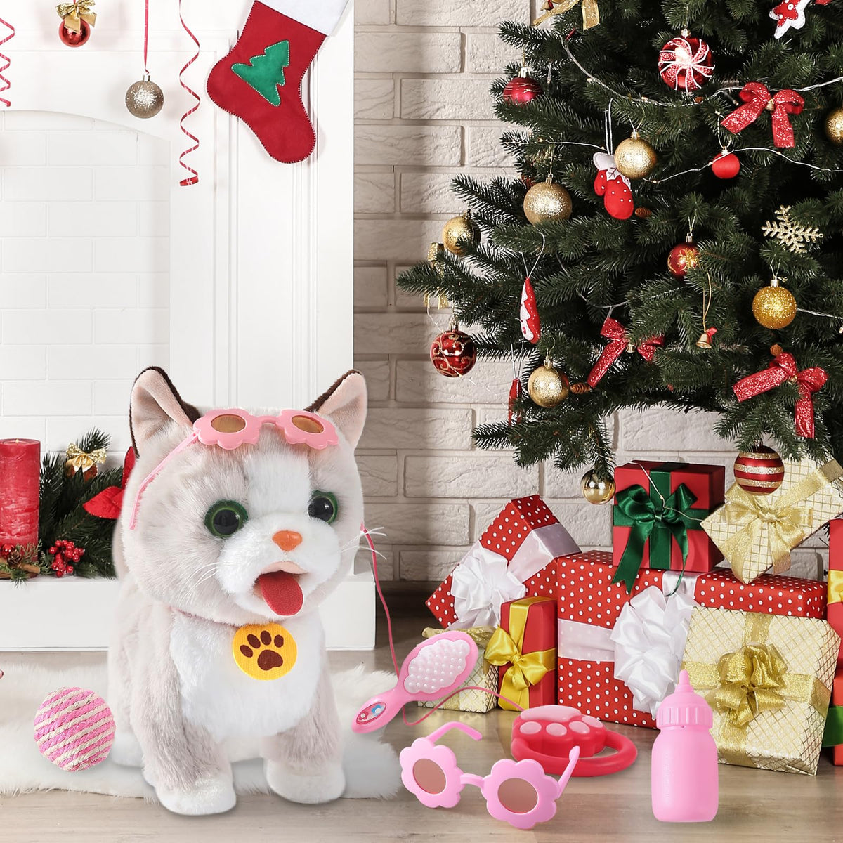 Ylpaprm Walking Cat Set – Interactive Talking Toy Kitten for Kids