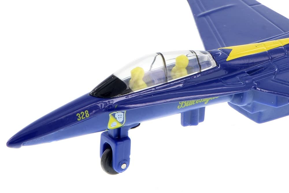 YMCtoys Playmaker Toys Blue Angels F/A-18 Die-Cast Jets Set – 6-Pack with Pullback Action (7-Inch Each)