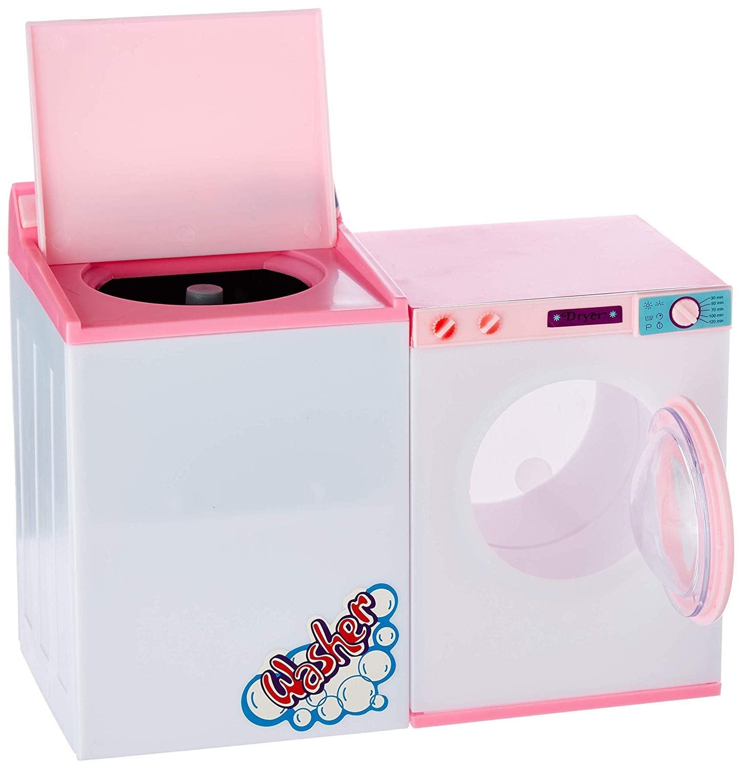 YMCtoys My Fancy Life Dollhouse Laundry Room Set - Pink & White Play Furniture