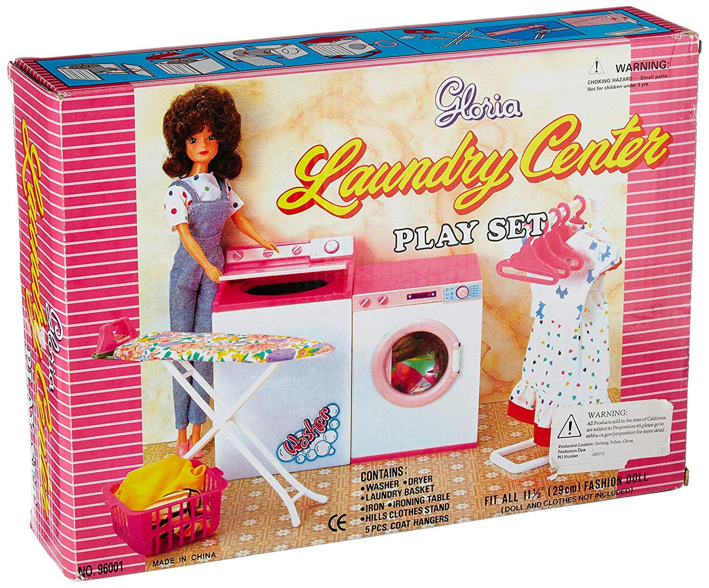 YMCtoys My Fancy Life Dollhouse Laundry Room Set - Pink & White Play Furniture