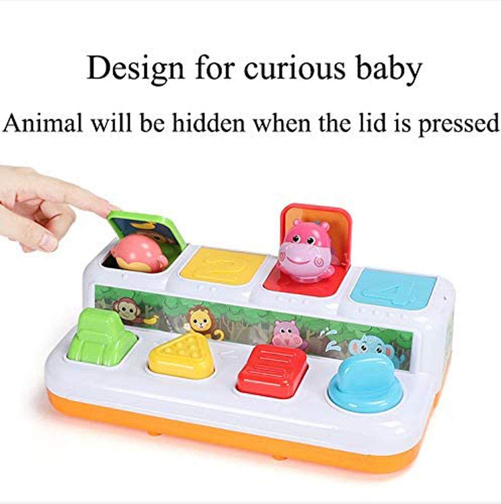 YMDLY Toys Animal Park Interactive Pop Up Music Toy — Early Education for Babies & Toddlers