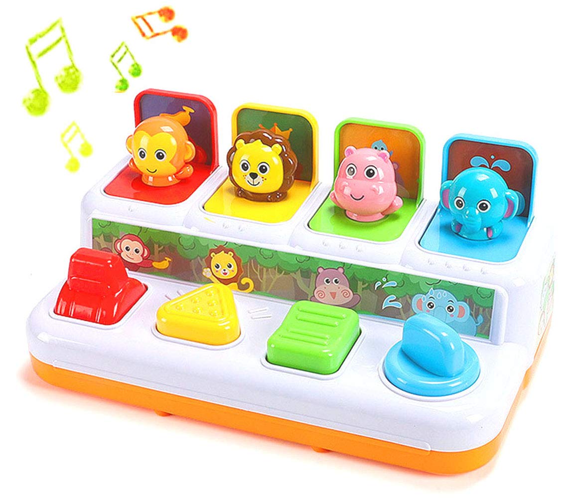 YMDLY Toys Animal Park Interactive Pop Up Music Toy — Early Education for Babies & Toddlers