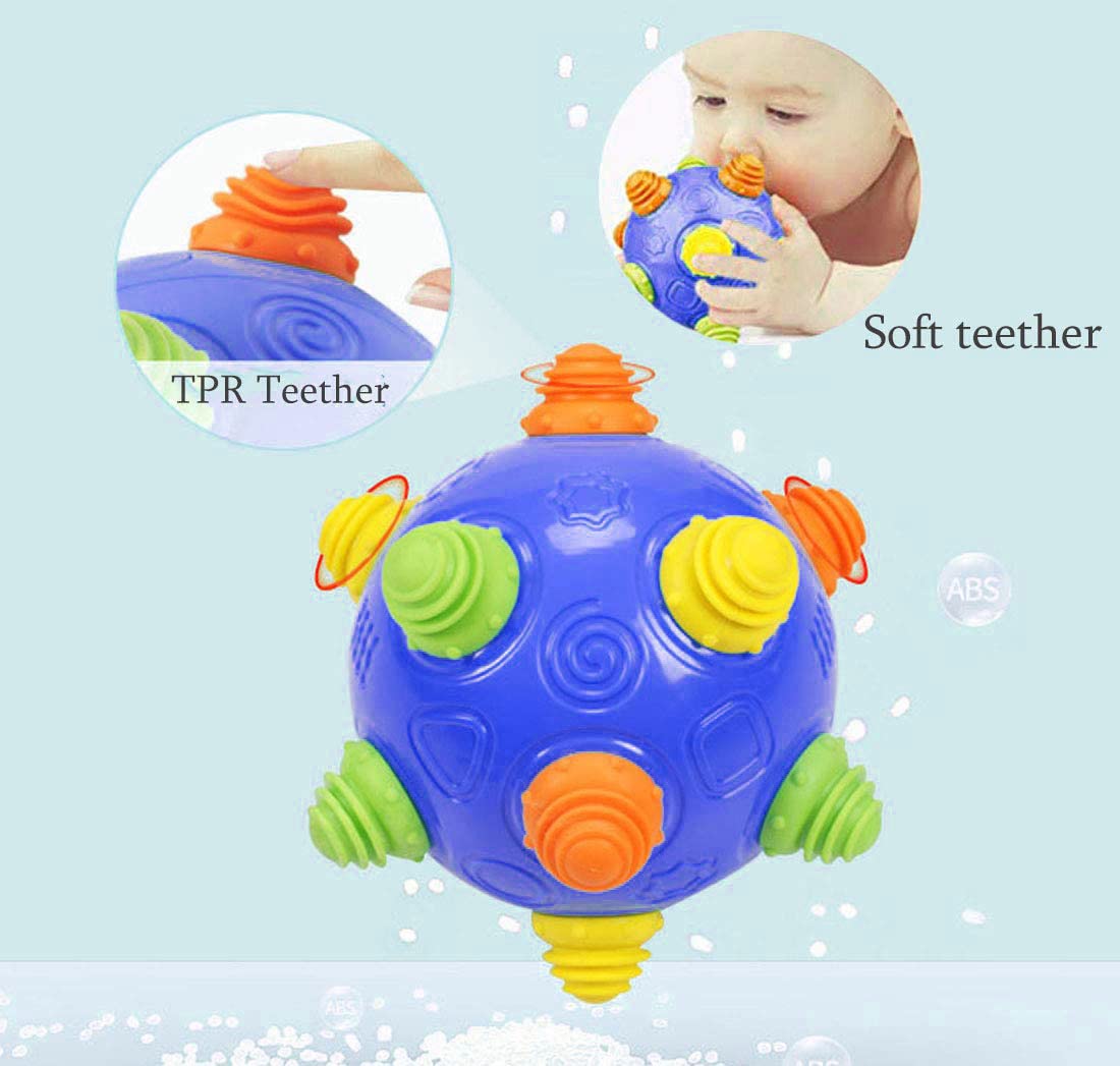 YMDLY Toys Toddlers Music Ball – Dancing Move & Crawl Ball (Navy Blue)