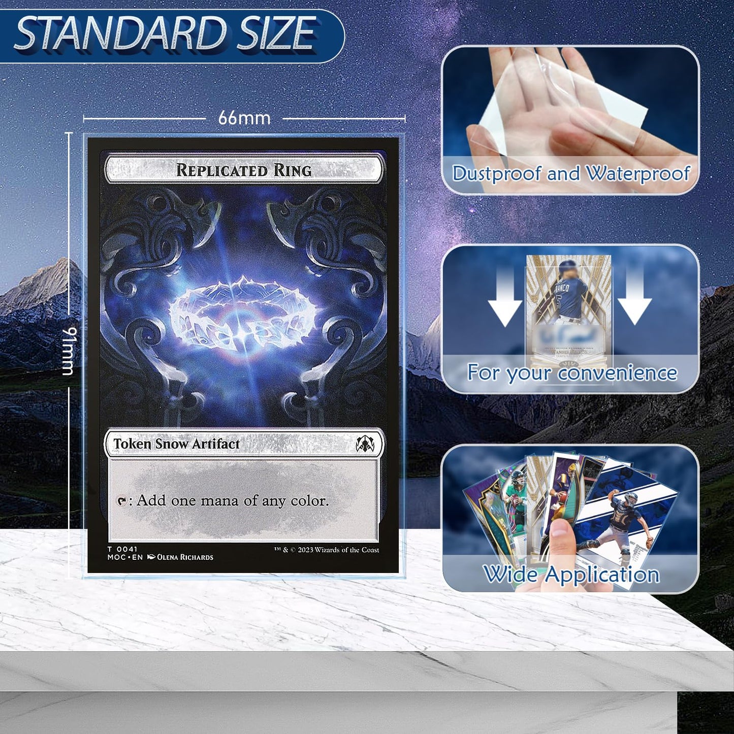 YMluky 600PS Clear Trading Card Sleeves – Fits MTG, Yu-Gi-Oh!, Magic & Sports Cards