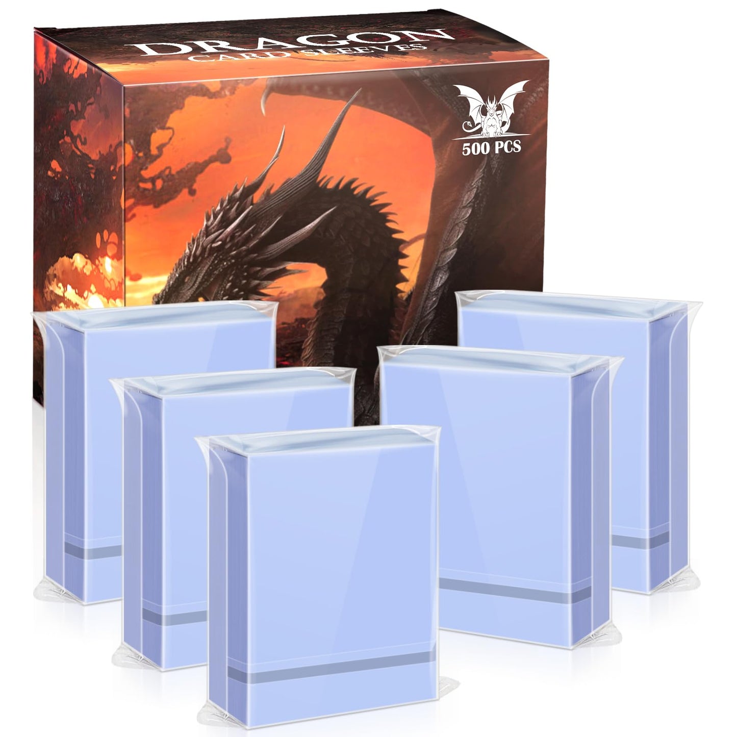 YMluky Card Sleeves – Standard 66x91mm Matte Clear Protection for MTG, Yugioh, Magic, Football Cards