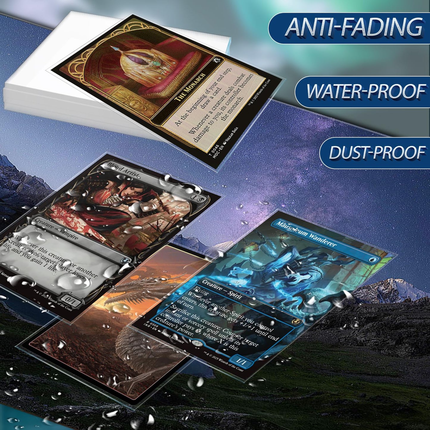 YMluky Card Sleeves – Standard 66x91mm Matte Clear Protection for MTG, Yugioh, Magic, Football Cards