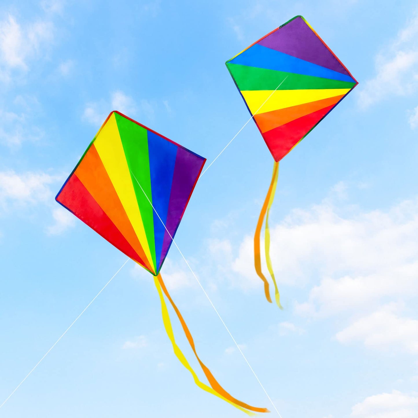 Ynanimery 5-Pack Rainbow Kites – Easy to Fly in Light Wind for Kids & Adults