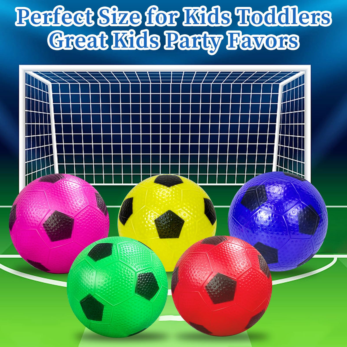 Ynanimery 12 Pack Mini Soccer Balls – 4'' Inflatable Kids Balls for Indoor & Outdoor Play