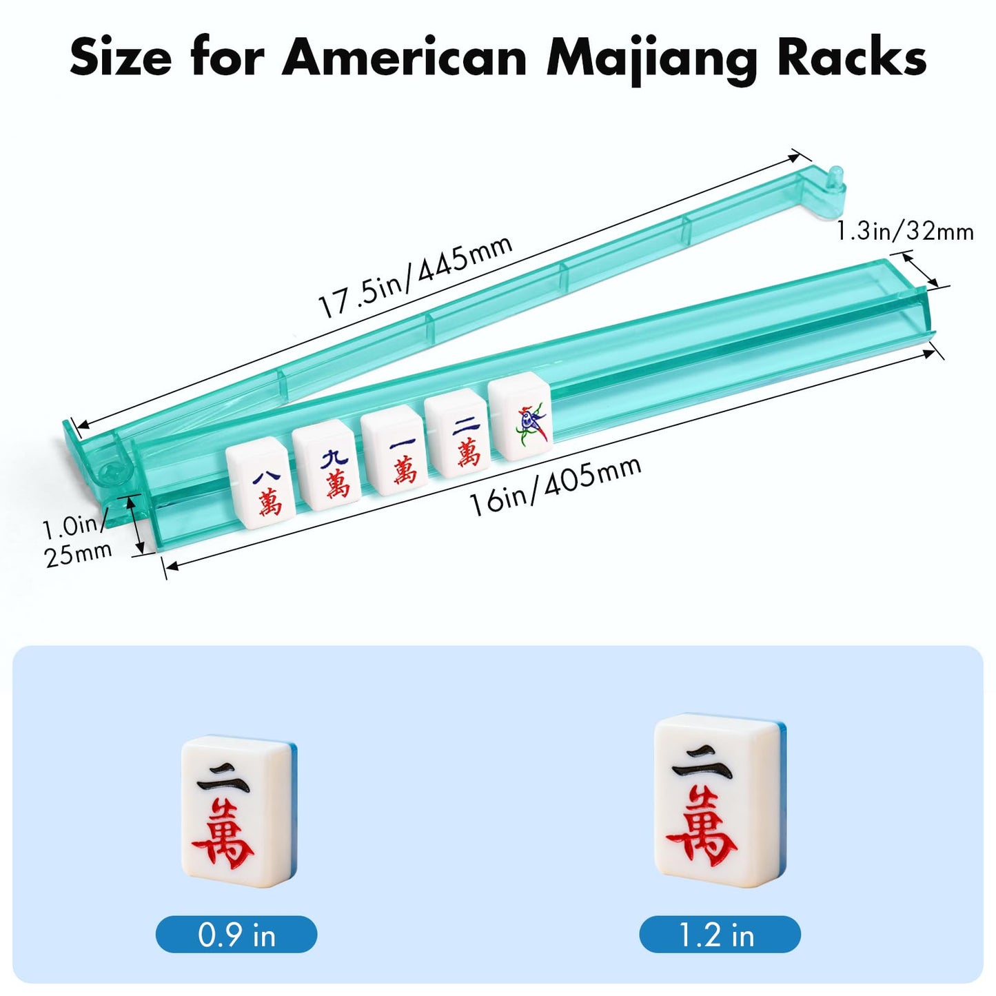 YOAEAILY 4-Color Mahjong Racks with Pushers – Clear Acrylic Tile Racks with Storage Bag