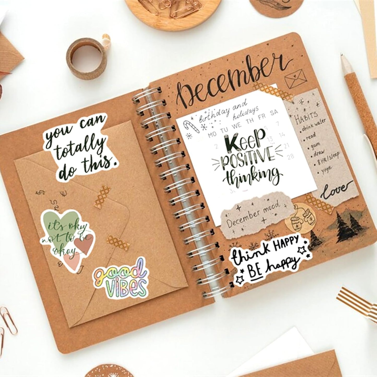 Yodeeni 120pcs Inspirational Stickers – Motivational Office, Journal & Laptop Decor