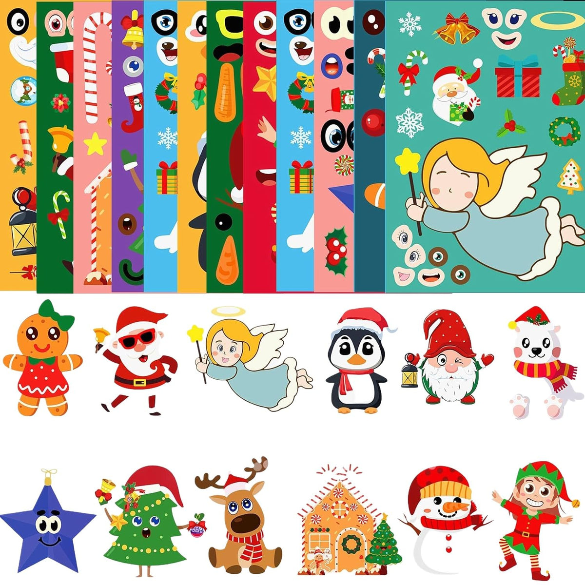 Yodeeni 36 Sheets Christmas Stickers – DIY Holiday Crafts & Gift Decor