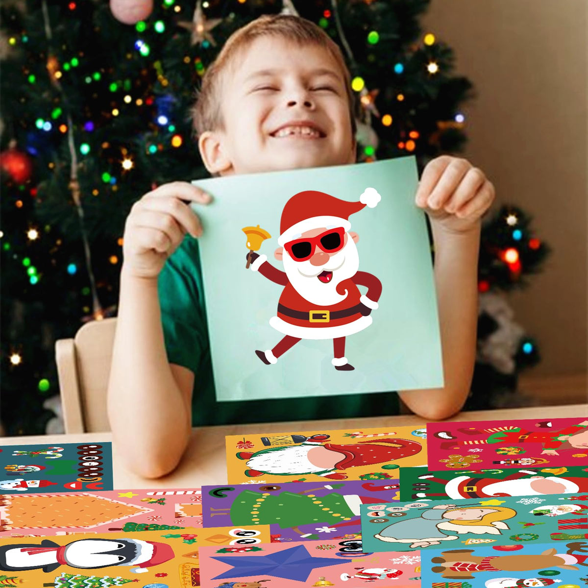 Yodeeni 36 Sheets Christmas Stickers – DIY Holiday Crafts & Gift Decor