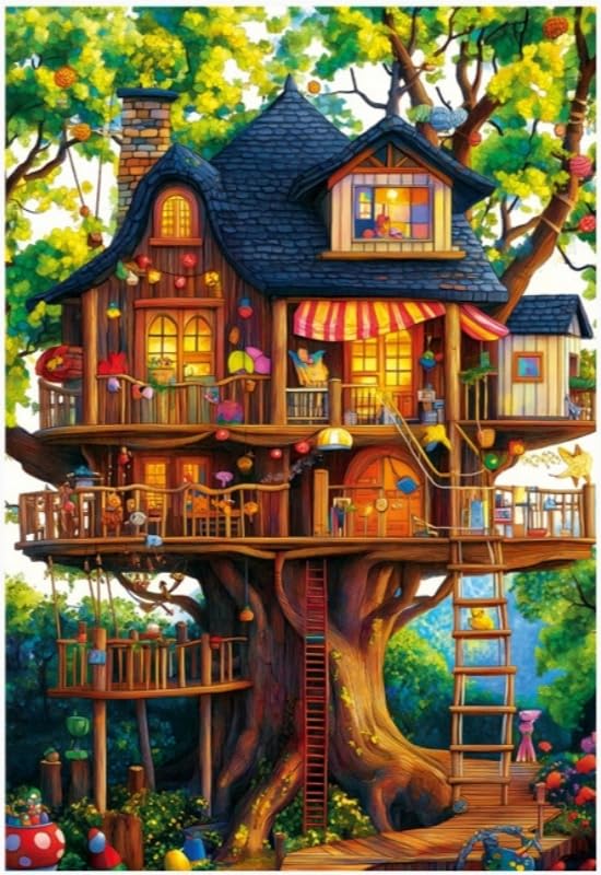 YOGEON Tree House Puzzles for Adults — 1000 Pieces | Nature-Inspired Jigsaw