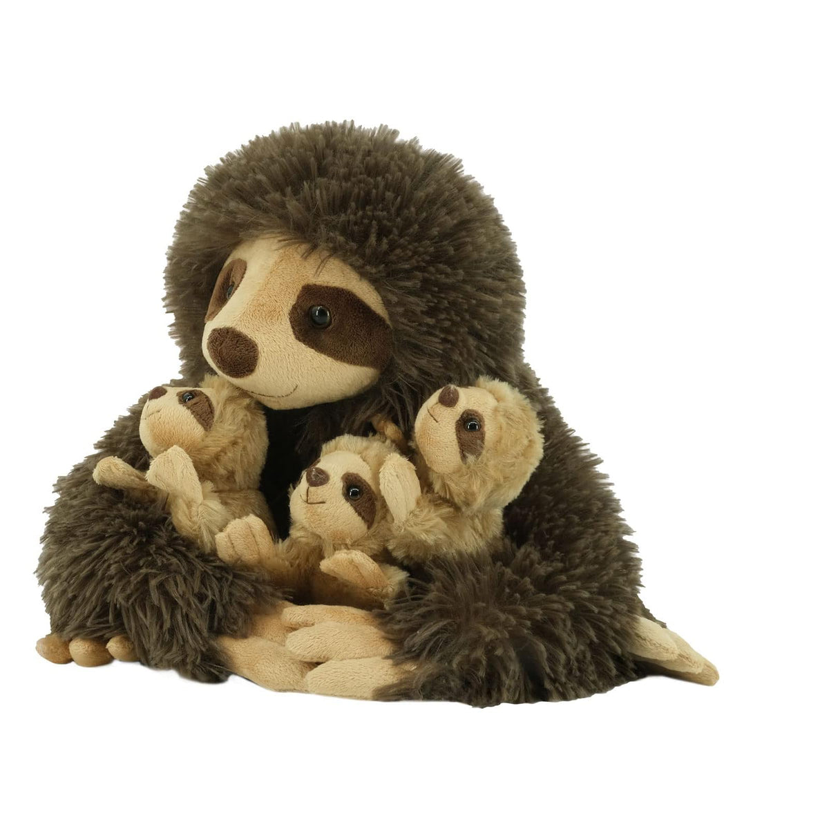 YOHAKI Sloth Plush with 3 Babies – 11.02-Inch Washable Stuffed Sloth, Cute Gift
