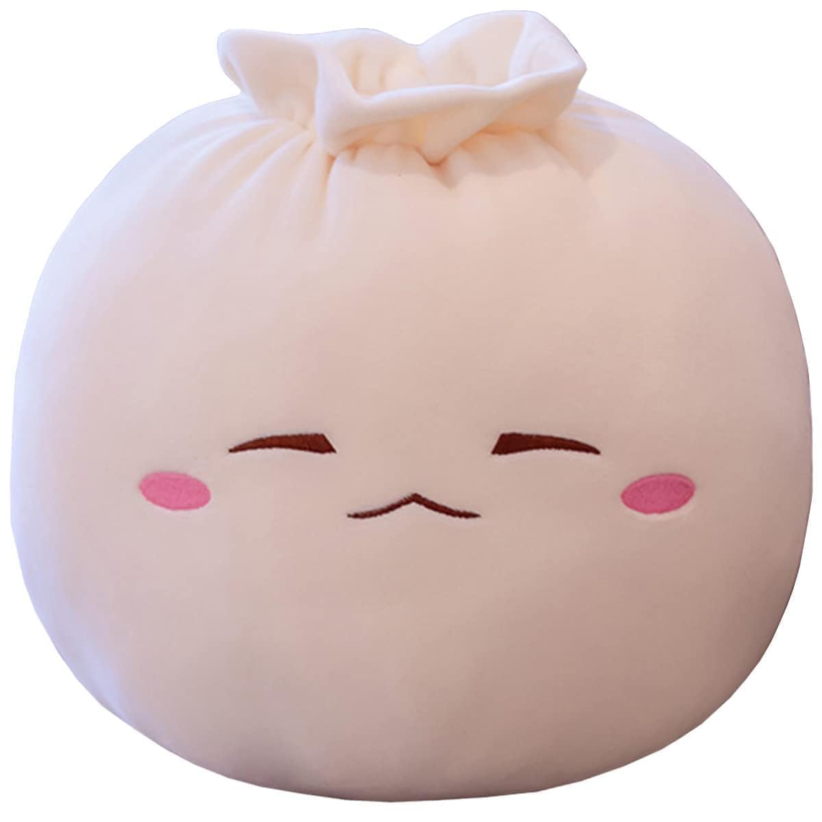 Yoholto Dumpling Plush Pillow – Cute Frown Plush Toy, Soft PP Cotton, 6.3x12.2 in & 12.2x9.8 in