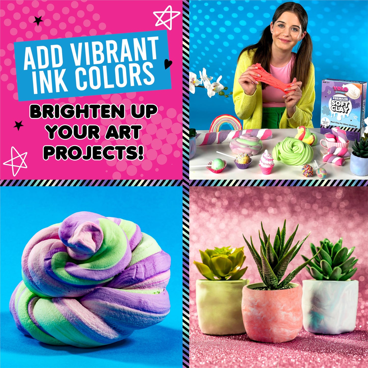 YOLO Attitude – YOLO Ultimate Slime Fun: Soft Clay & Air-Dry Foam Clay (250g)