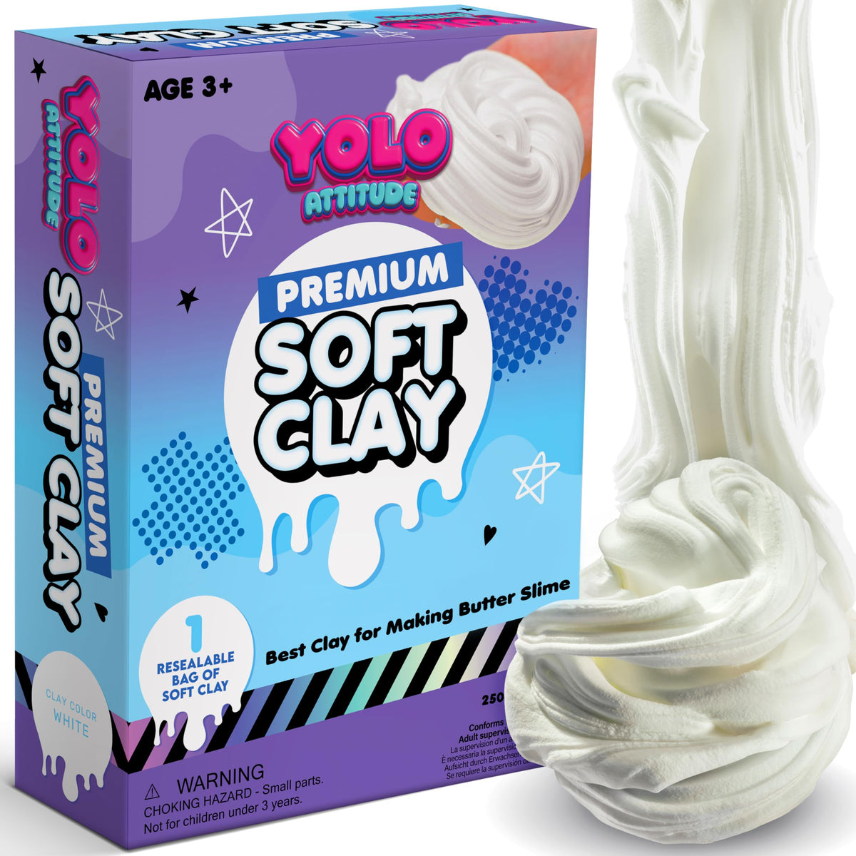 YOLO Attitude – YOLO Ultimate Slime Fun: Soft Clay & Air-Dry Foam Clay (250g)