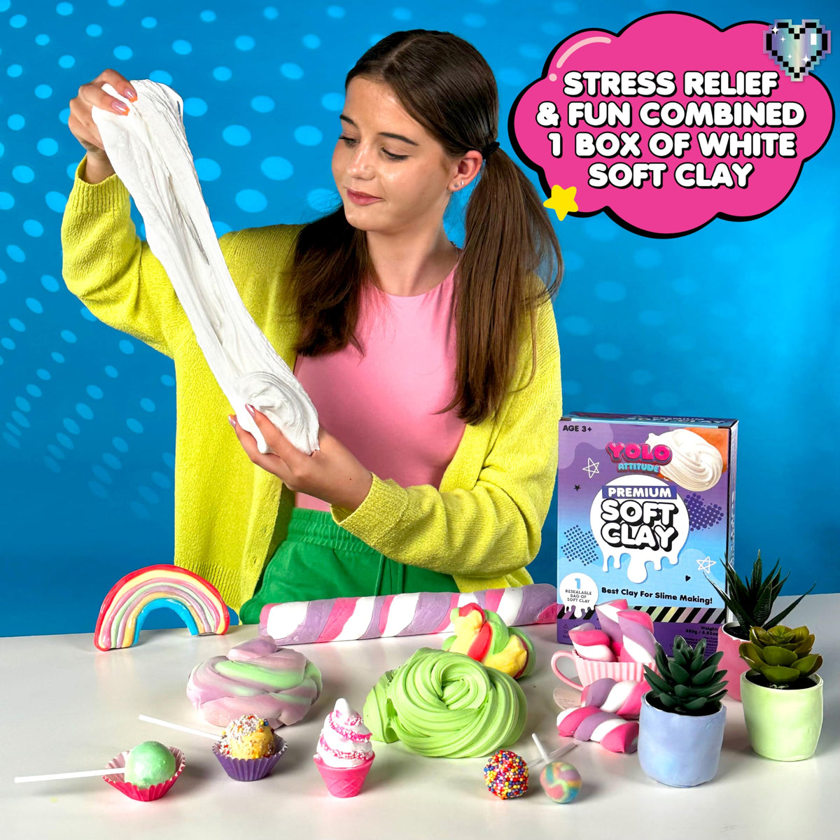 YOLO Attitude – YOLO Ultimate Slime Fun: Soft Clay & Air-Dry Foam Clay (250g)