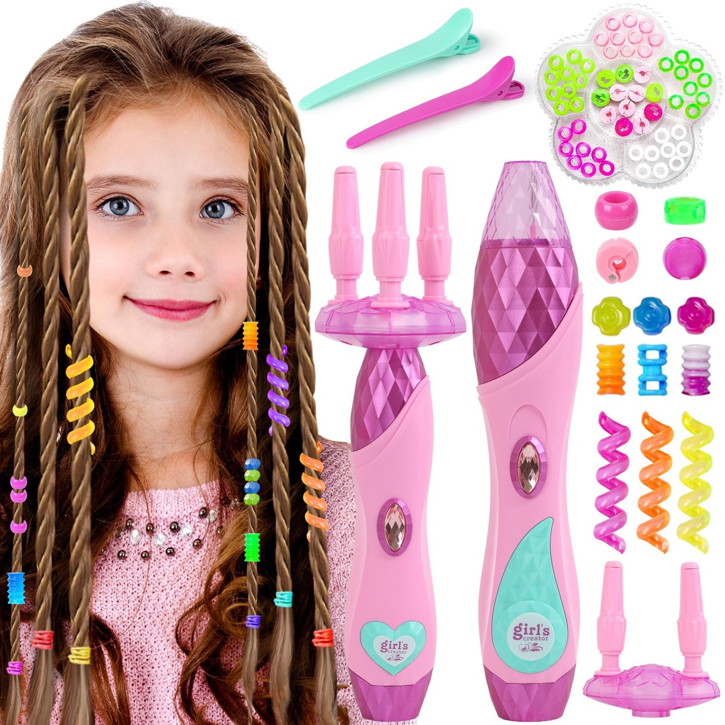 Yoloflix Hair Braiding Machine – Kids Hair Styling Toy Set with Beads & Accessories