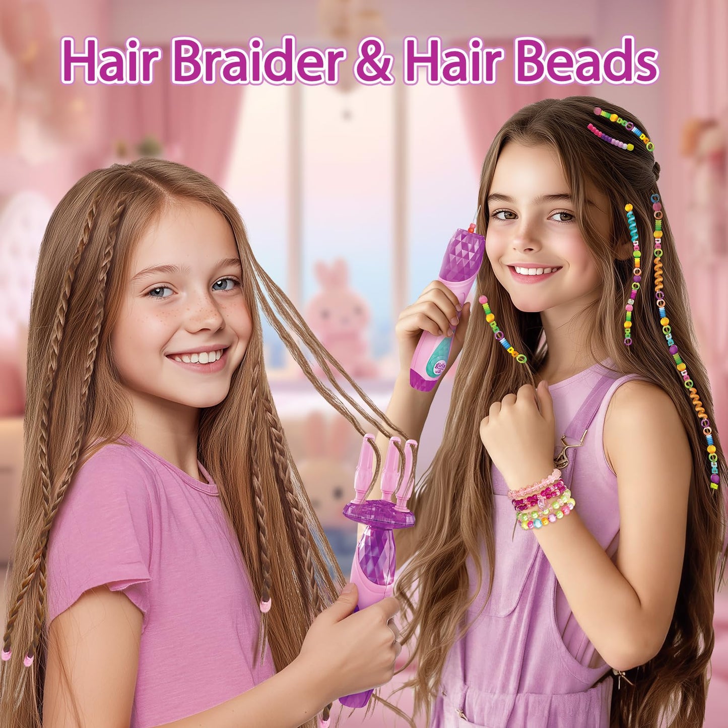 Yoloflix Hair Braiding Machine – Kids Hair Styling Toy Set with Beads & Accessories