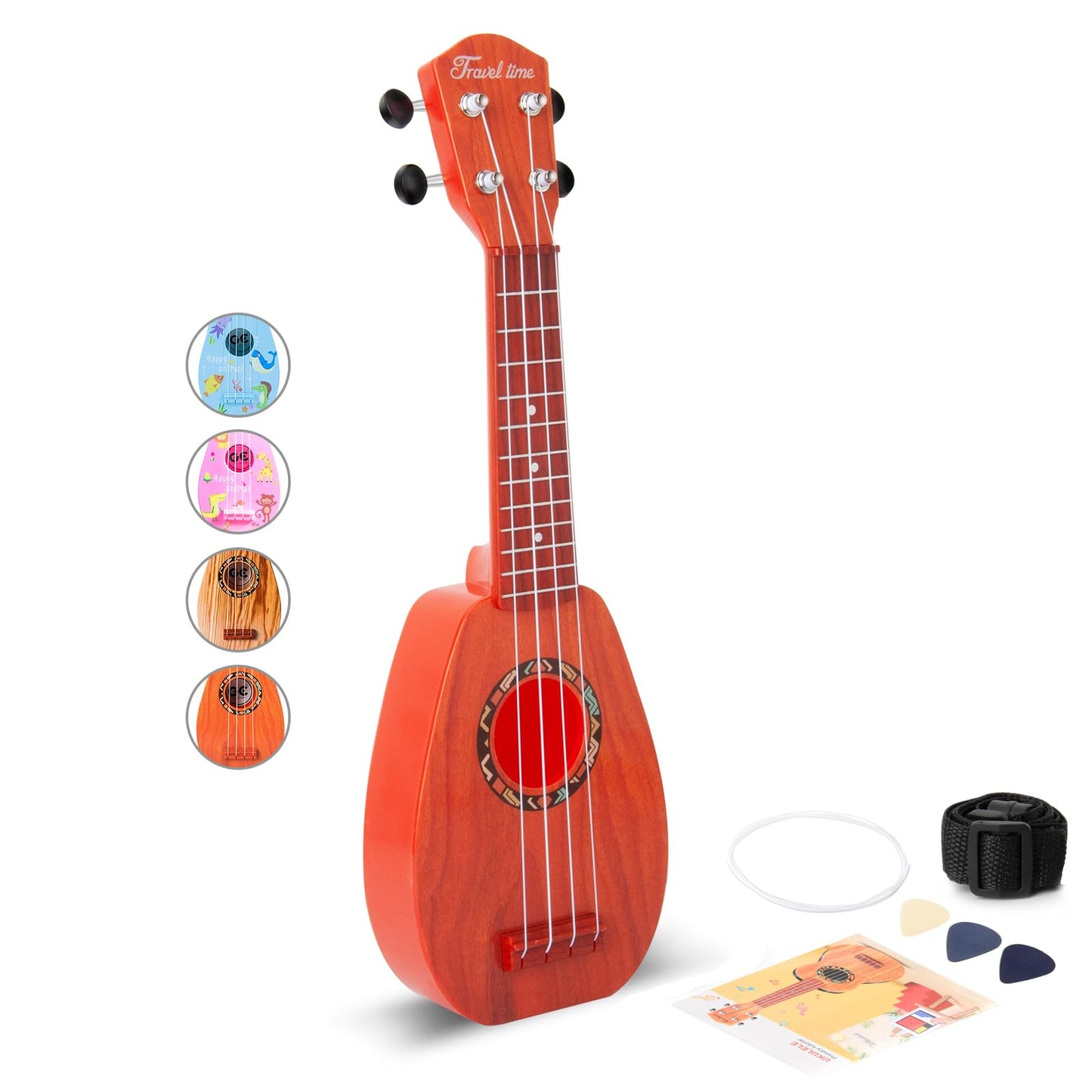 YOLOPARK 17-Inch Kids Guitar for Beginners – 4-String Toy with Strap & Dials