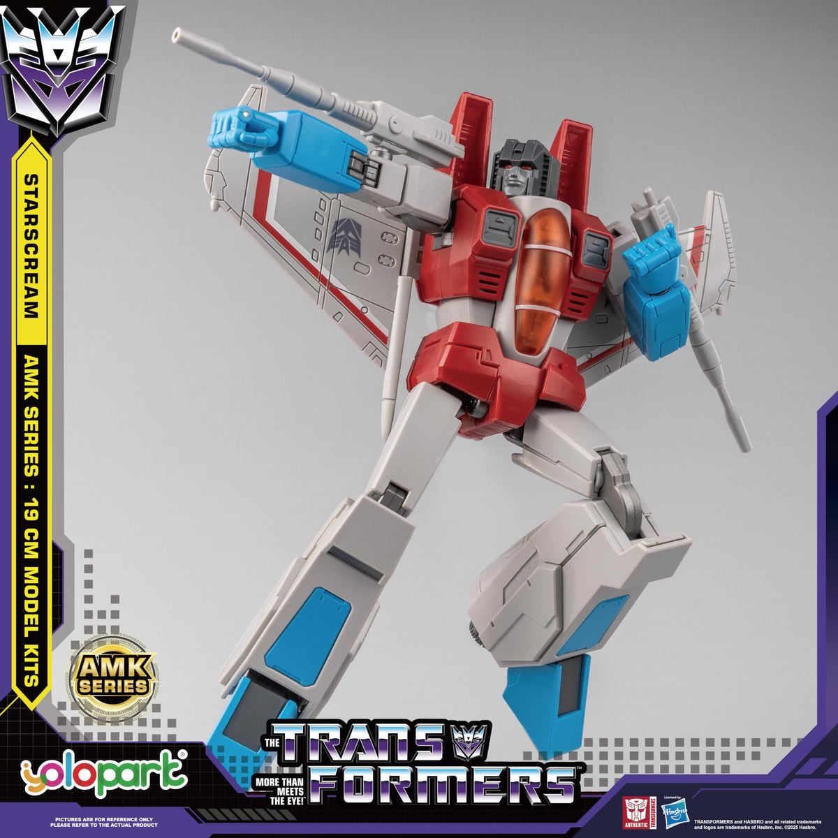 YOLOPARK Starscream AMK Series G1 Action Figure – 7.48-Inch Highly Articulated Decepticon, Non-Transforming