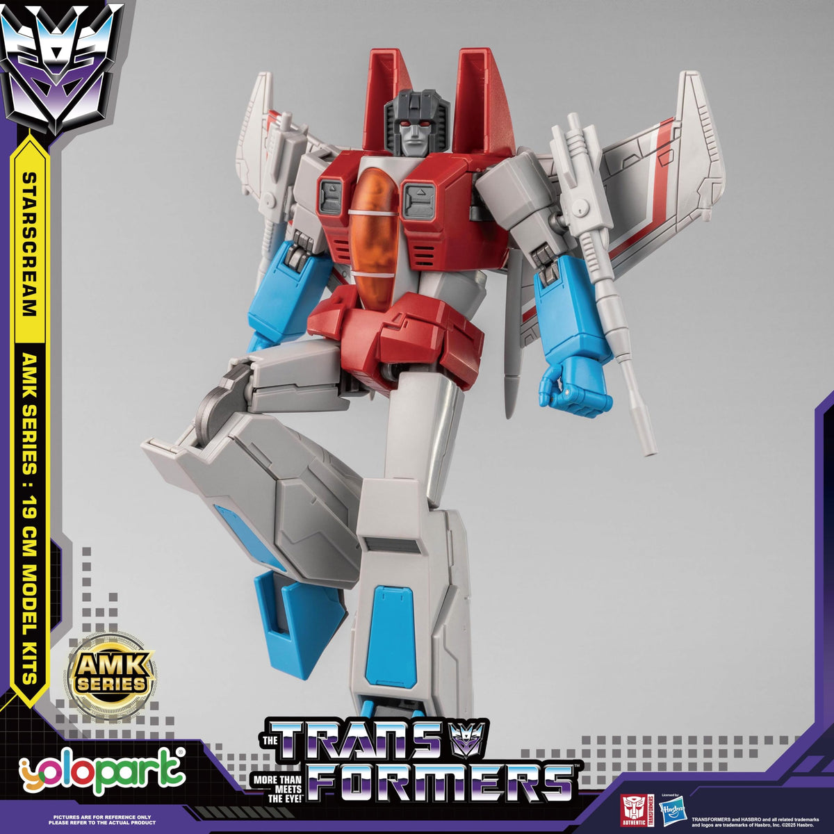 YOLOPARK Starscream AMK Series G1 Action Figure – 7.48-Inch Highly Articulated Decepticon, Non-Transforming