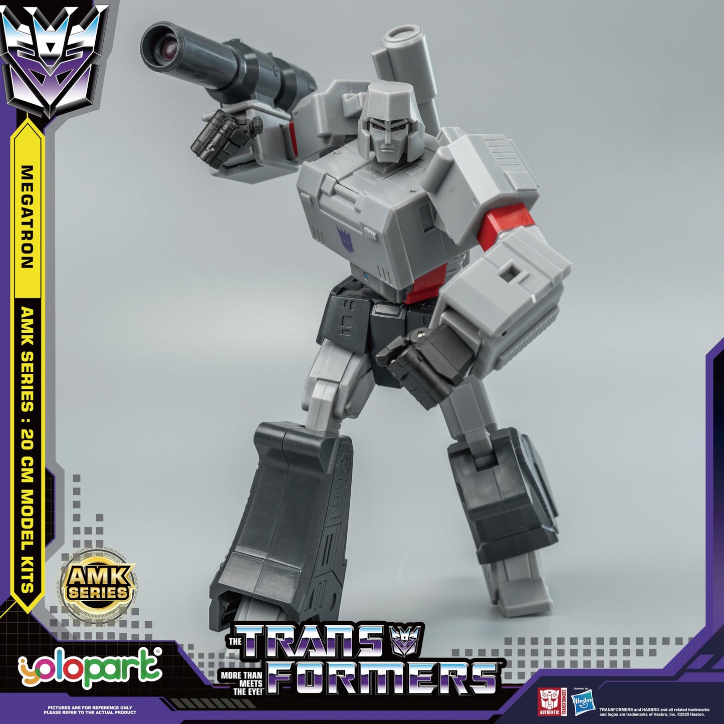 YOLOPARK Megatron Transformer Figure – AMK Series 7.87 Inch G1 Style, Highly Articulated with Fusion Cannon