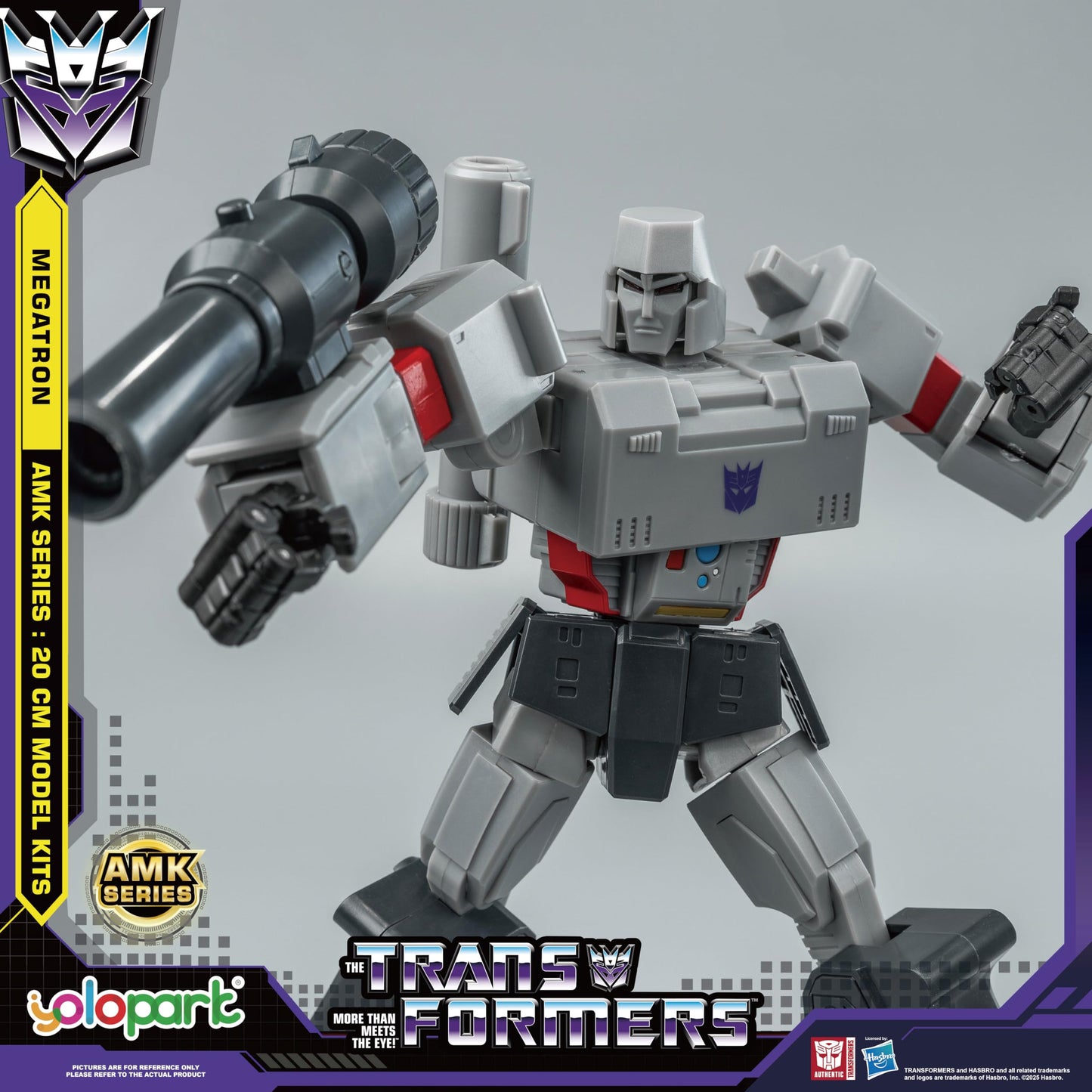 YOLOPARK Megatron Transformer Figure – AMK Series 7.87 Inch G1 Style, Highly Articulated with Fusion Cannon