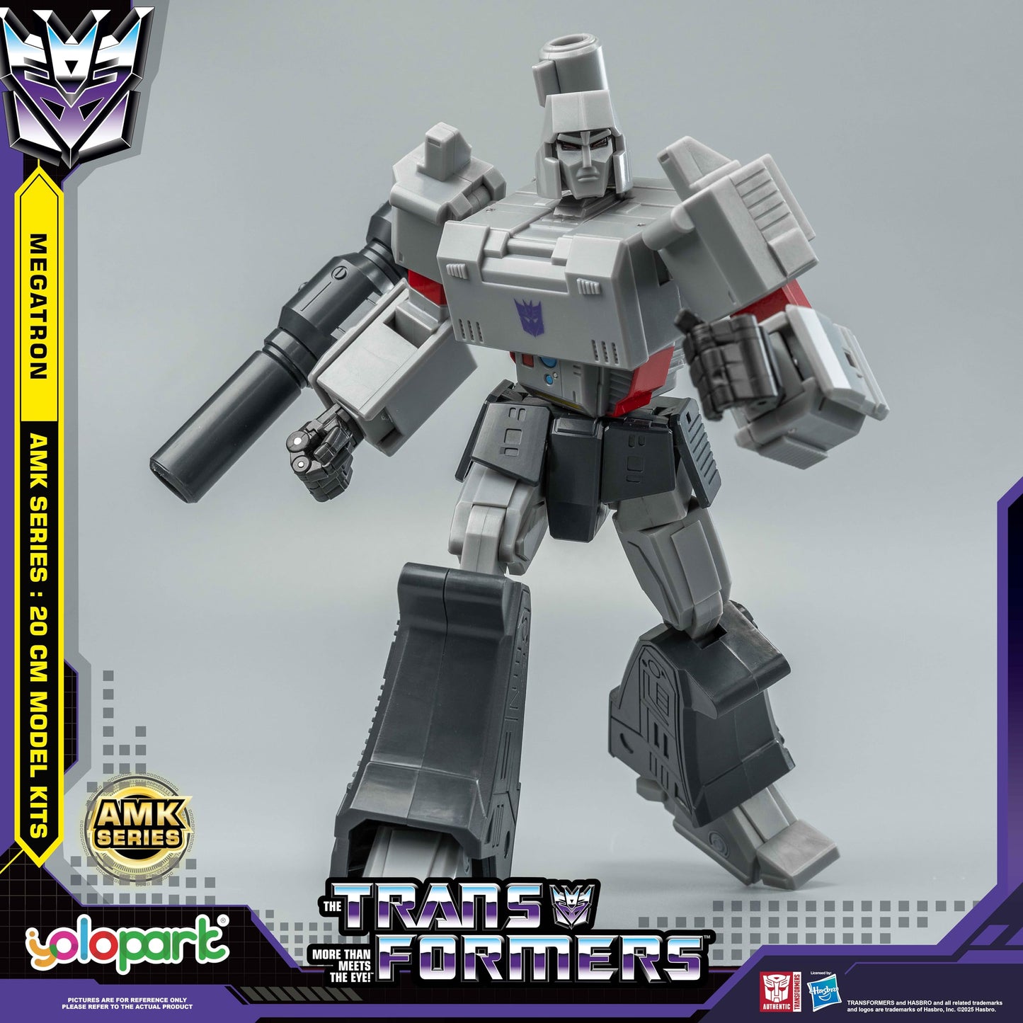 YOLOPARK Megatron Transformer Figure – AMK Series 7.87 Inch G1 Style, Highly Articulated with Fusion Cannon