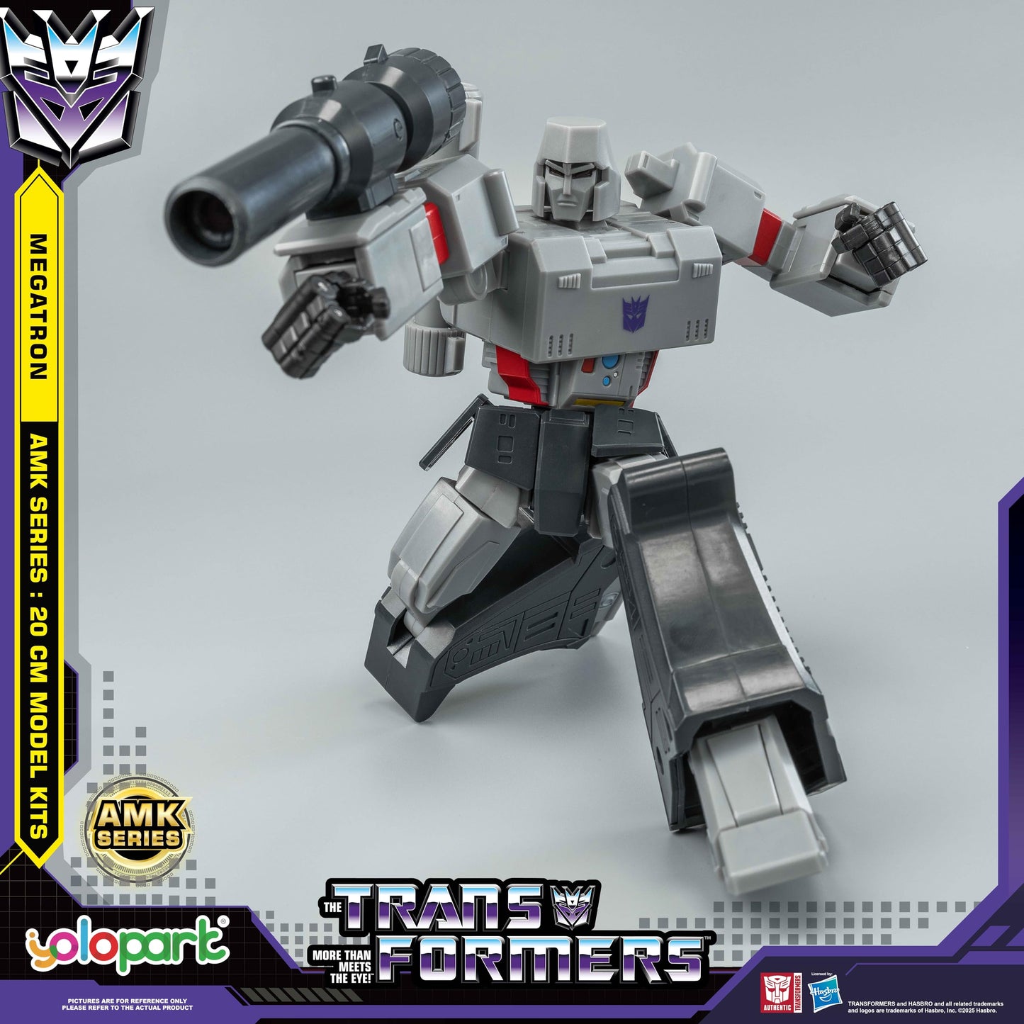 YOLOPARK Megatron Transformer Figure – AMK Series 7.87 Inch G1 Style, Highly Articulated with Fusion Cannon