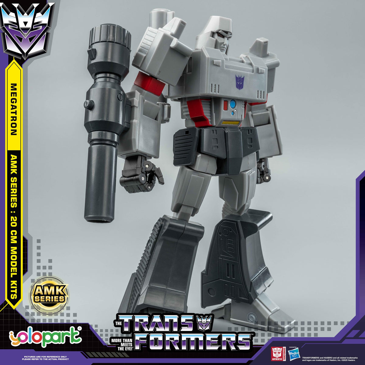YOLOPARK Megatron Transformer Figure – AMK Series 7.87 Inch G1 Style, Highly Articulated with Fusion Cannon