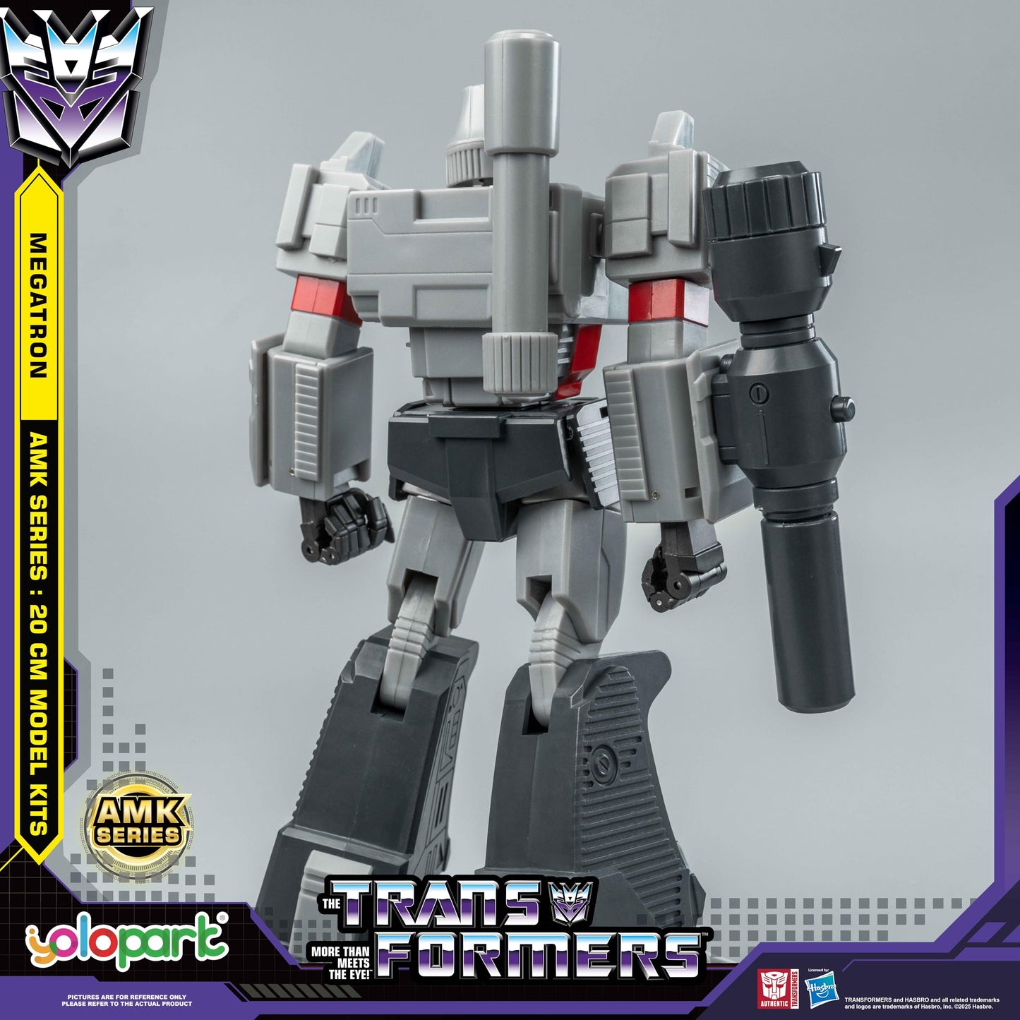 YOLOPARK Megatron Transformer Figure – AMK Series 7.87 Inch G1 Style, Highly Articulated with Fusion Cannon