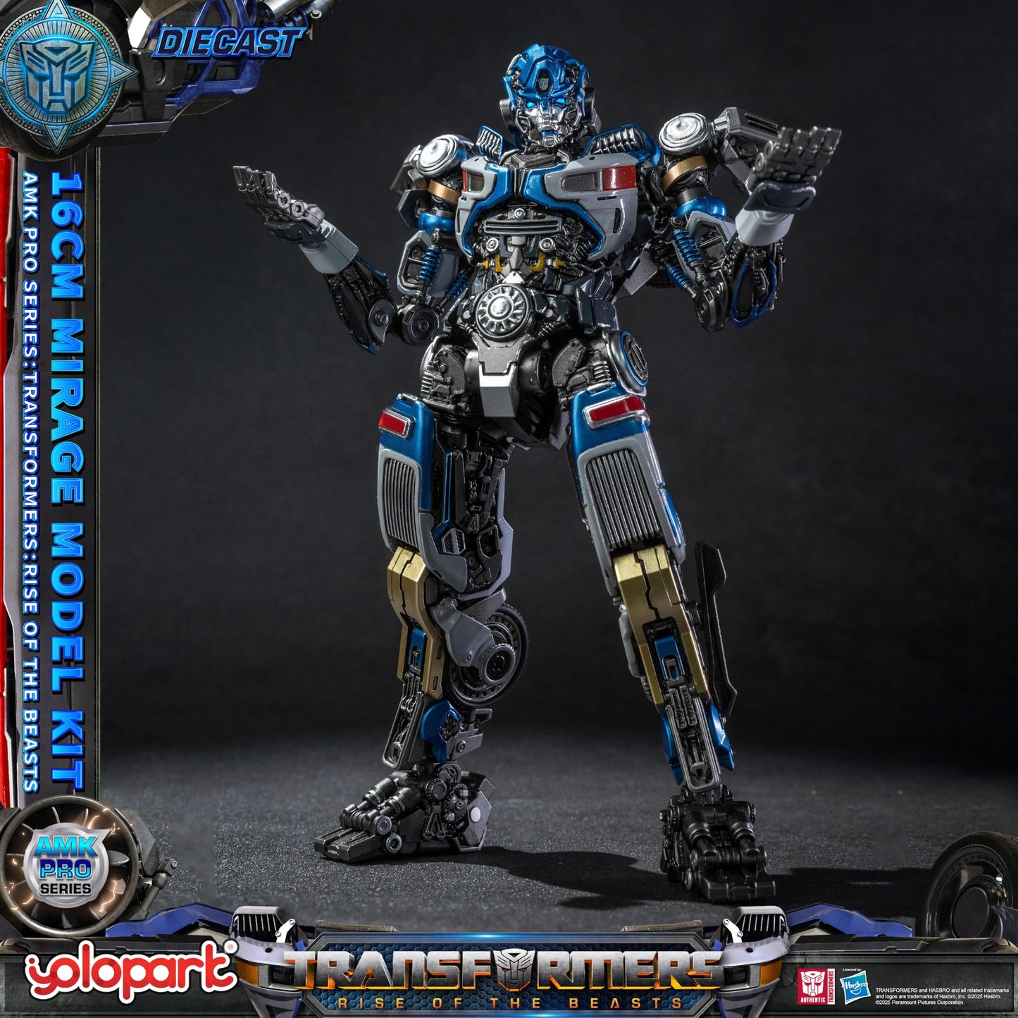 YOLOPARK Mirage Transformer Toy AMK PRO Series MV7 Mirage, 6.3-Inch Non-Transforming Collectible Figure