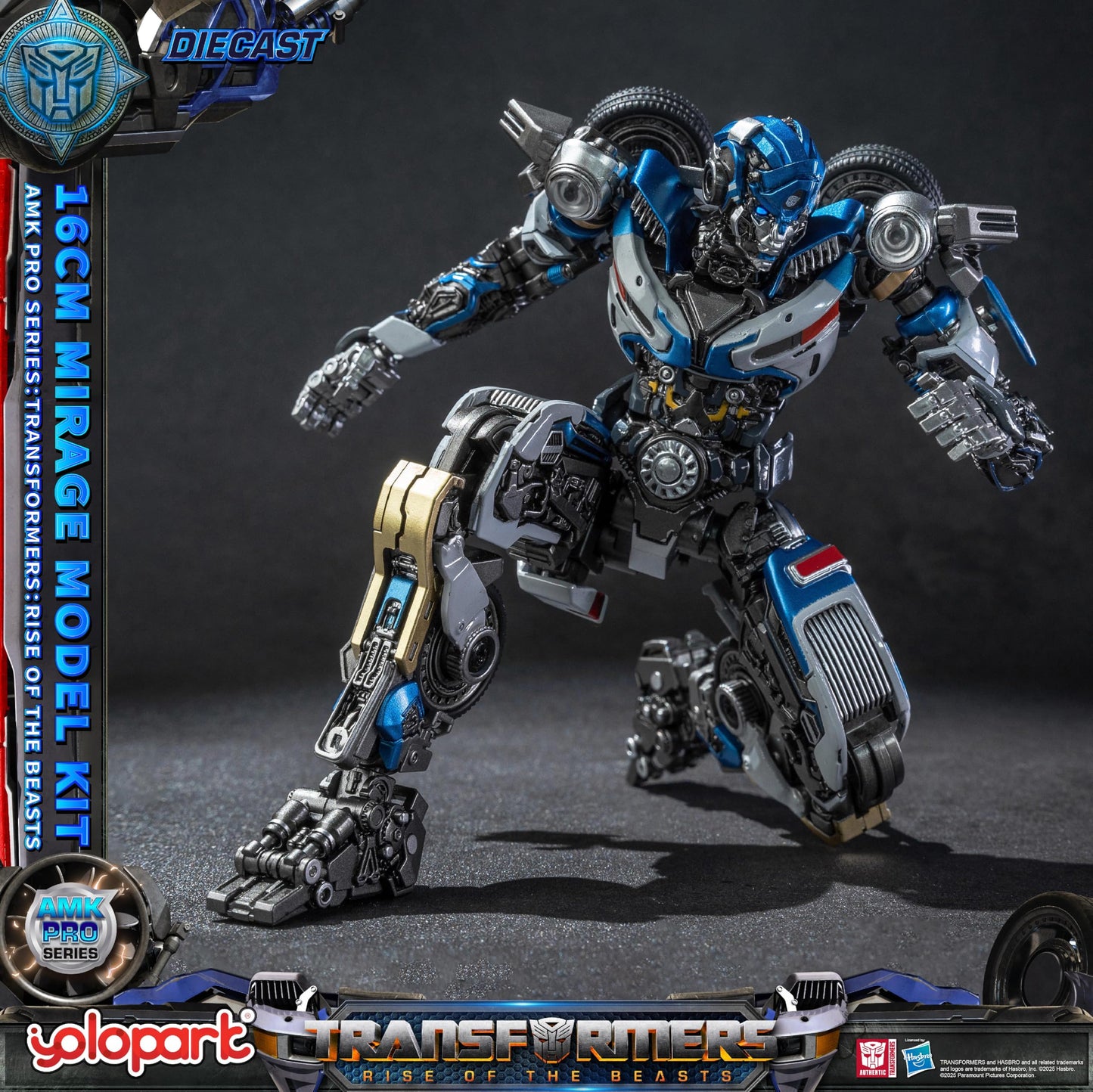 YOLOPARK Mirage Transformer Toy AMK PRO Series MV7 Mirage, 6.3-Inch Non-Transforming Collectible Figure