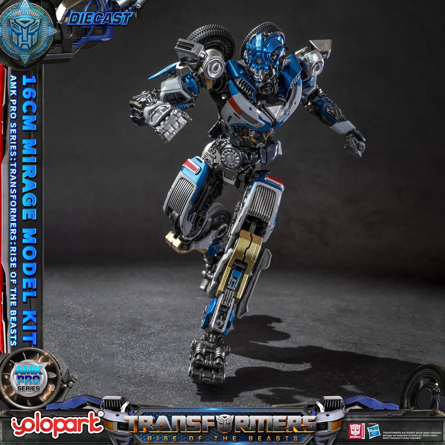 YOLOPARK Mirage Transformer Toy AMK PRO Series MV7 Mirage, 6.3-Inch Non-Transforming Collectible Figure
