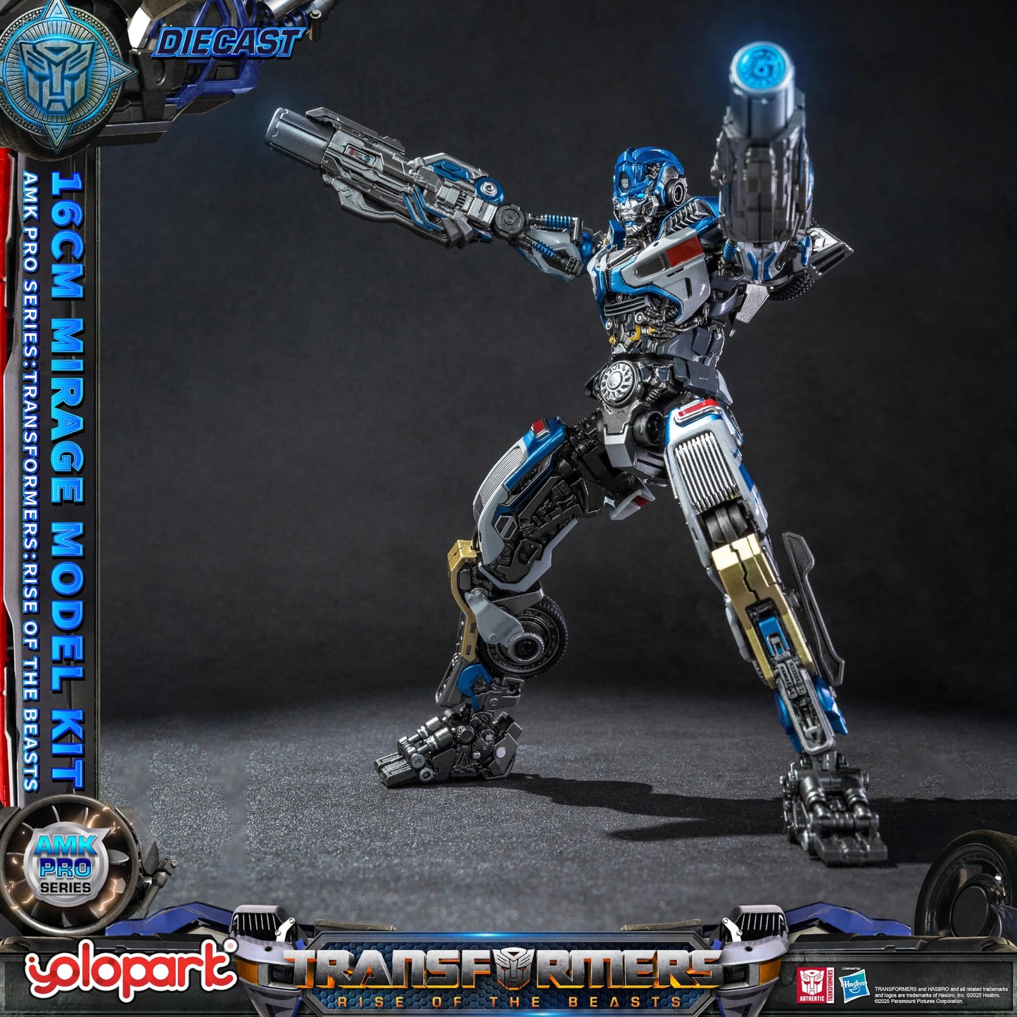 YOLOPARK Mirage Transformer Toy AMK PRO Series MV7 Mirage, 6.3-Inch Non-Transforming Collectible Figure