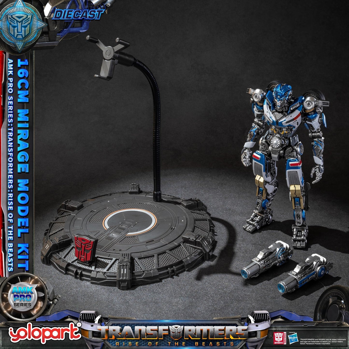 YOLOPARK Mirage Transformer Toy AMK PRO Series MV7 Mirage, 6.3-Inch Non-Transforming Collectible Figure