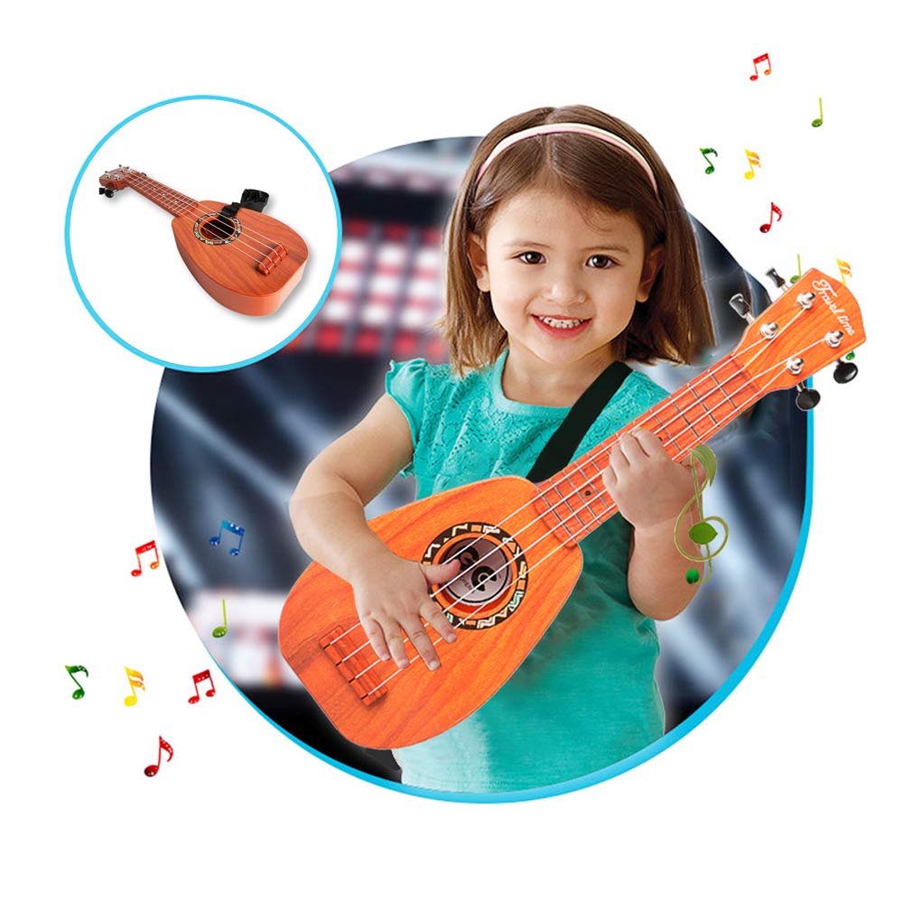 YOLOPARK 17-Inch Kids Guitar for Beginners – 4-String Toy with Strap & Dials