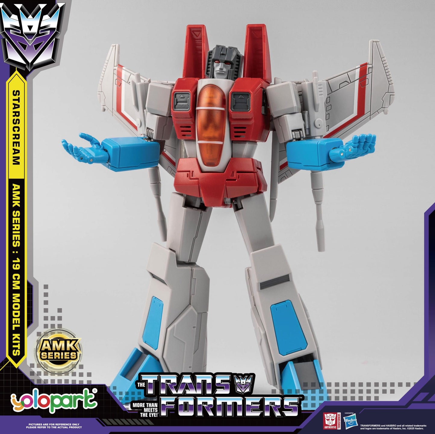 YOLOPARK Starscream AMK Series G1 Action Figure – 7.48-Inch Highly Articulated Decepticon, Non-Transforming