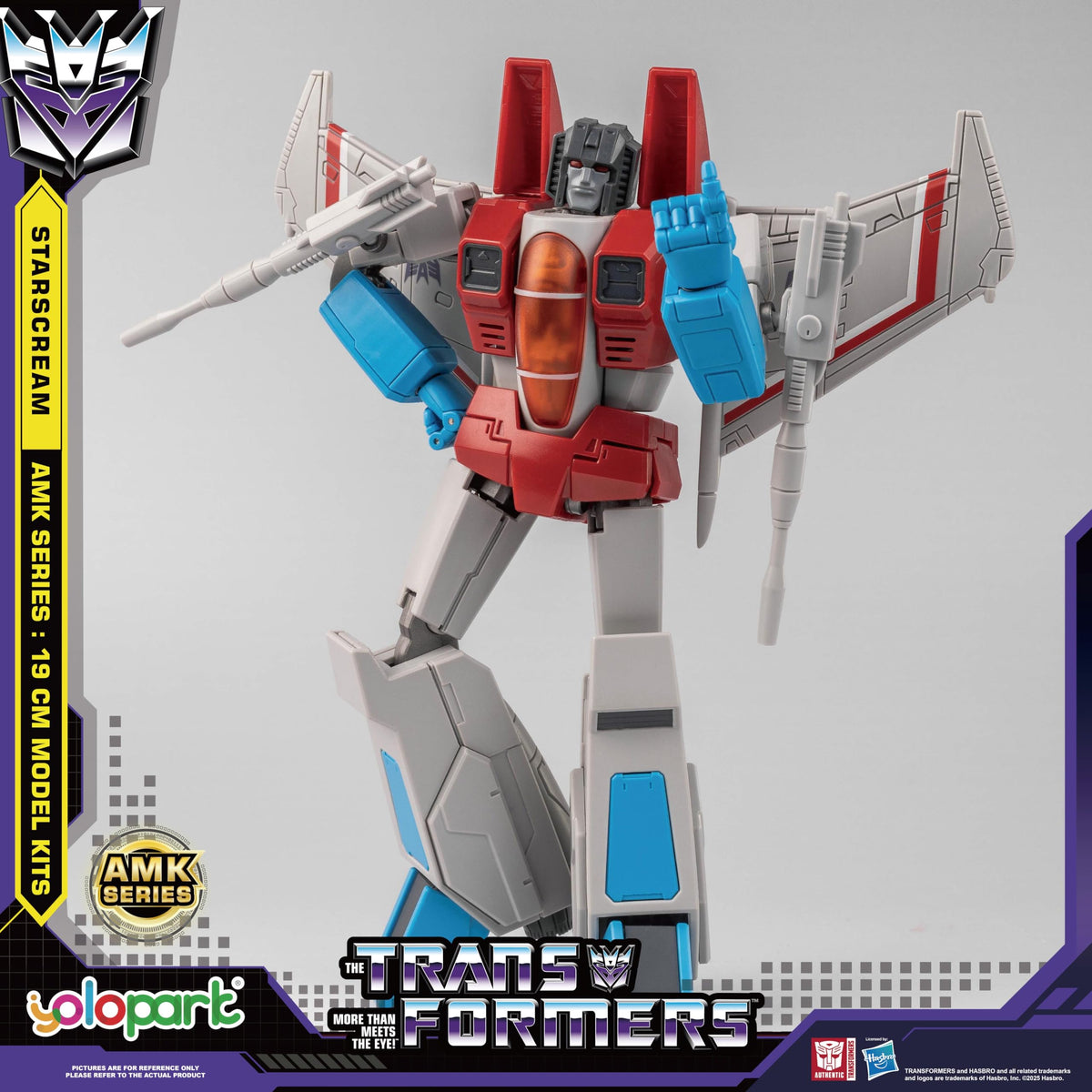 YOLOPARK Starscream AMK Series G1 Action Figure – 7.48-Inch Highly Articulated Decepticon, Non-Transforming