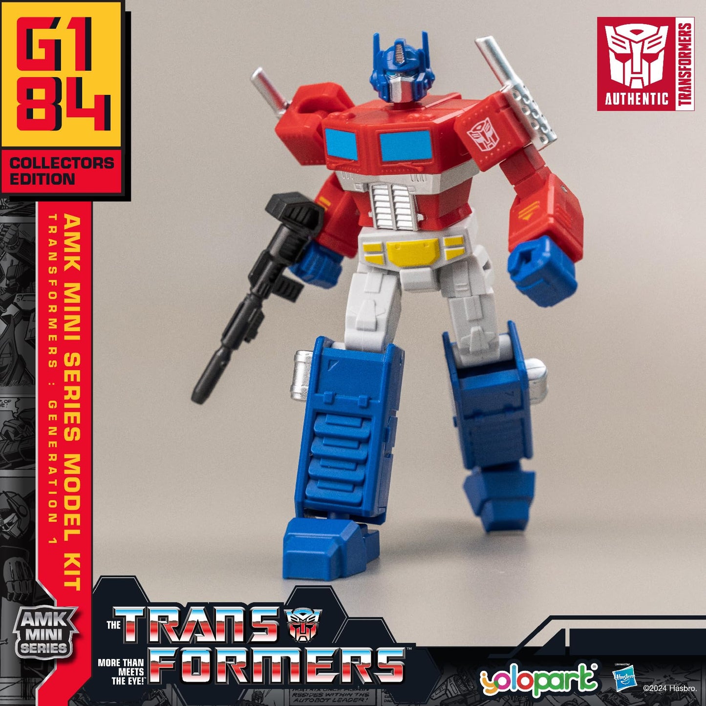YOLOPARK Transformers G1 6-Pack Action Figures - Optimus Prime, Bumblebee, Megatron & More (No Converting)
