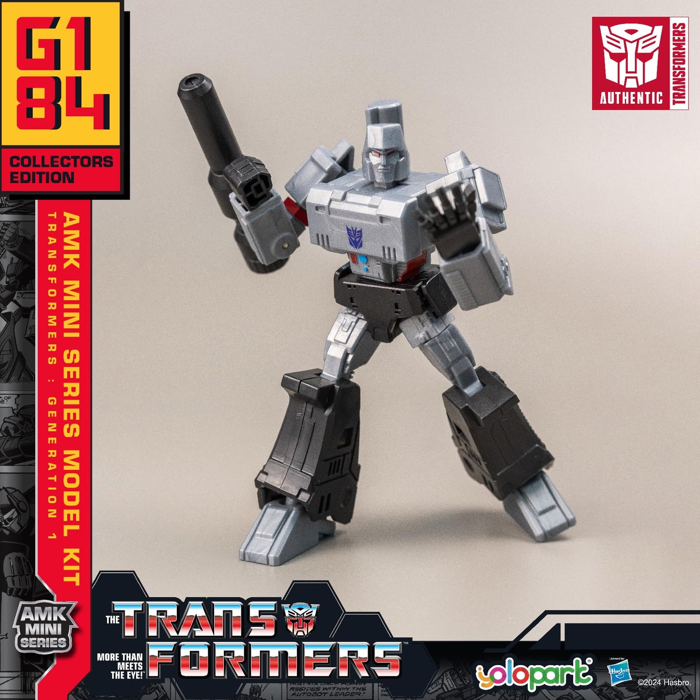 YOLOPARK Transformers G1 6-Pack Action Figures - Optimus Prime, Bumblebee, Megatron & More (No Converting)