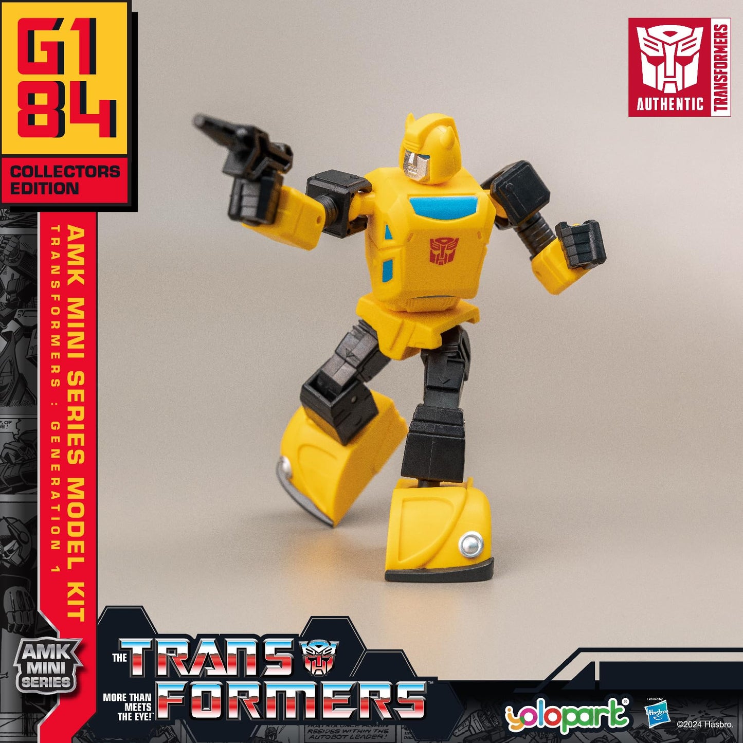 YOLOPARK Transformers G1 6-Pack Action Figures - Optimus Prime, Bumblebee, Megatron & More (No Converting)