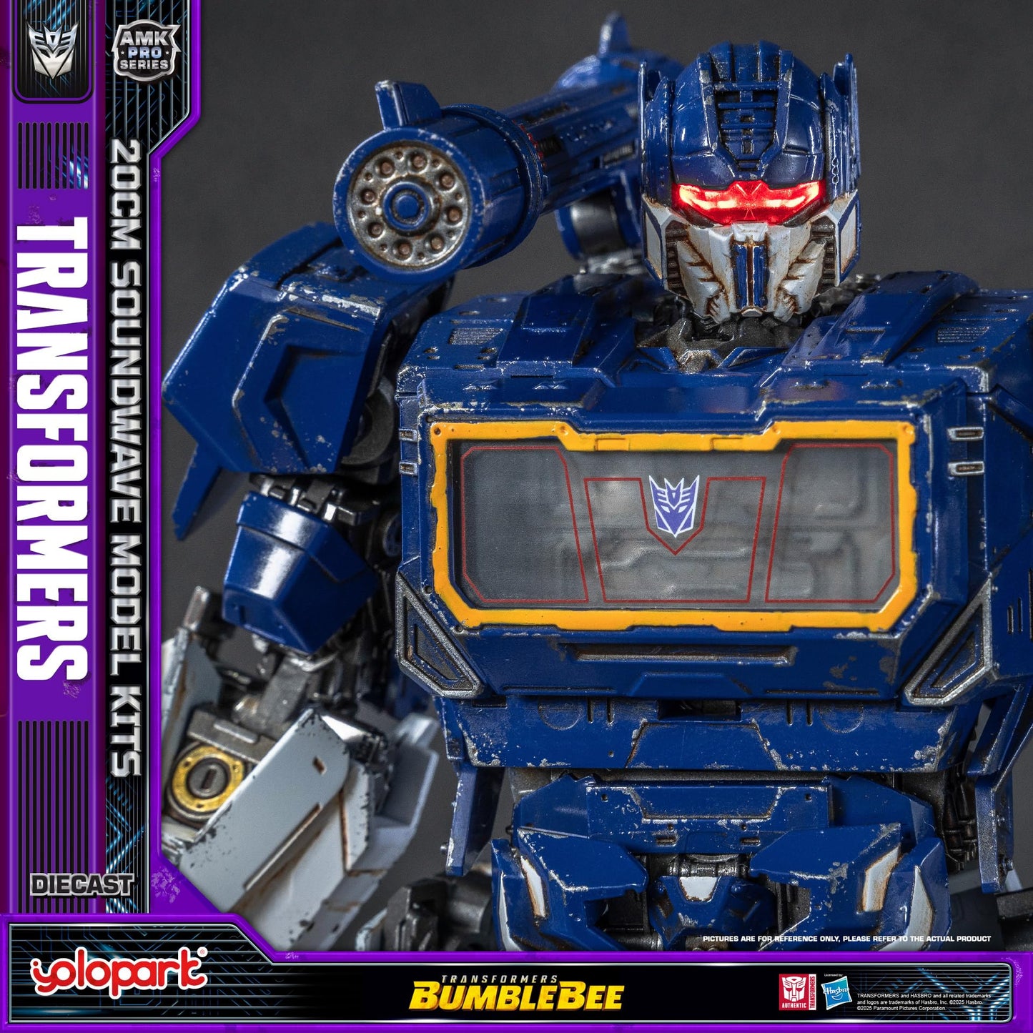 YOLOPARK Transformers AMK PRO Soundwave & Ravage – 7.87-Inch LED Magnet-Eye Figure Kit with Upgraded Weaponry