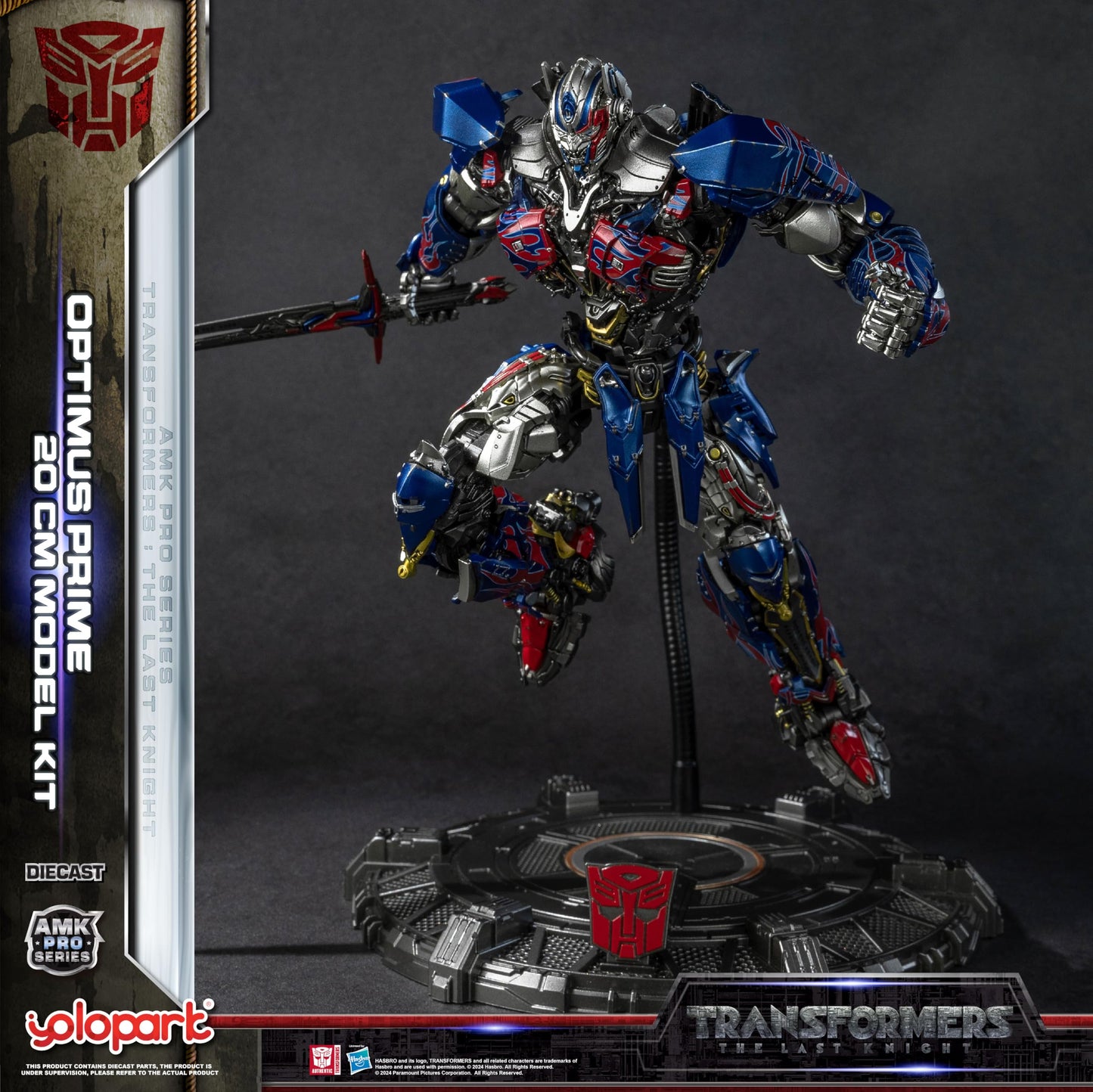 YOLOPARK Transformers MV5 Optimus Prime — 7.87 Inch, Non-Transforming Figure, Upgraded Weaponry