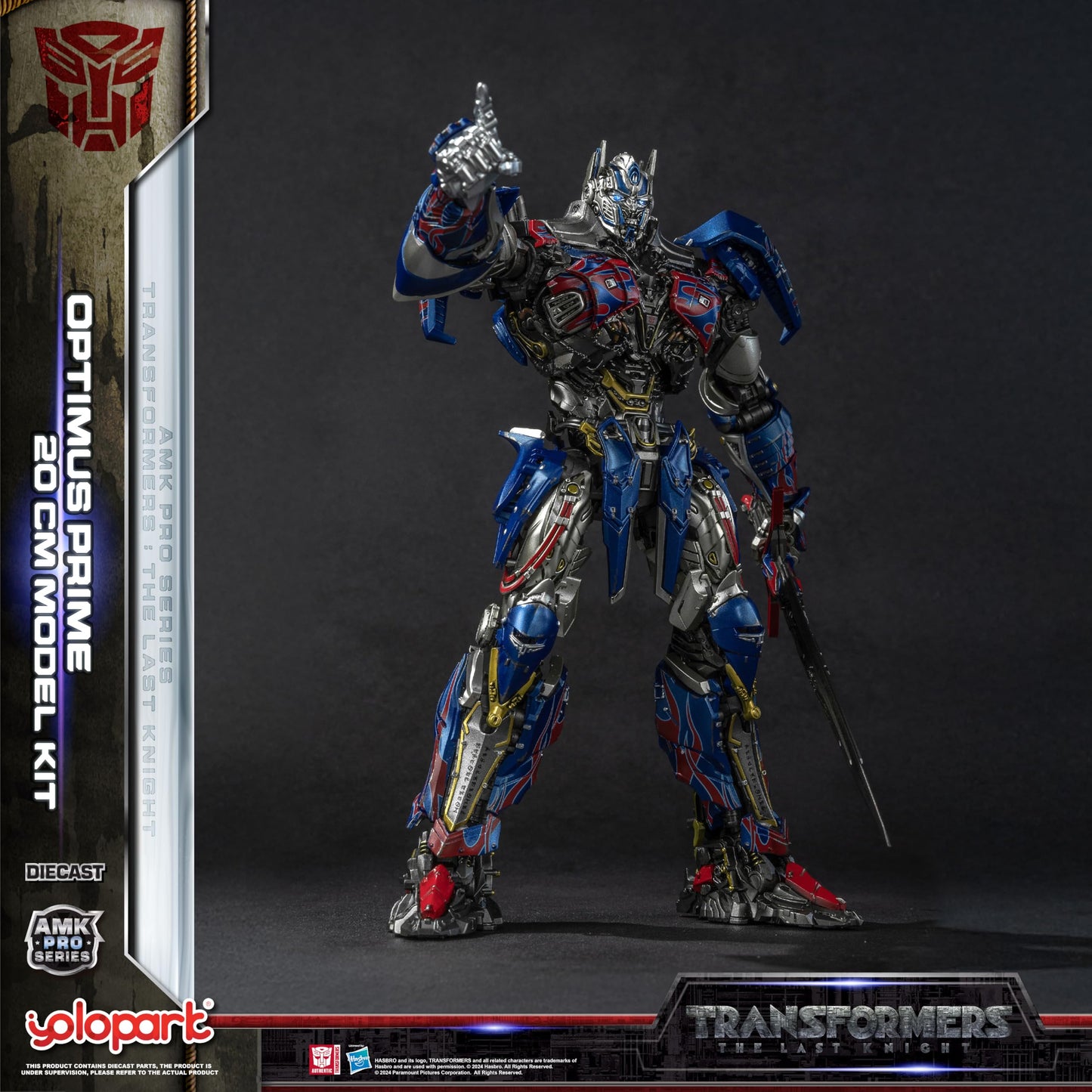 YOLOPARK Transformers MV5 Optimus Prime — 7.87 Inch, Non-Transforming Figure, Upgraded Weaponry