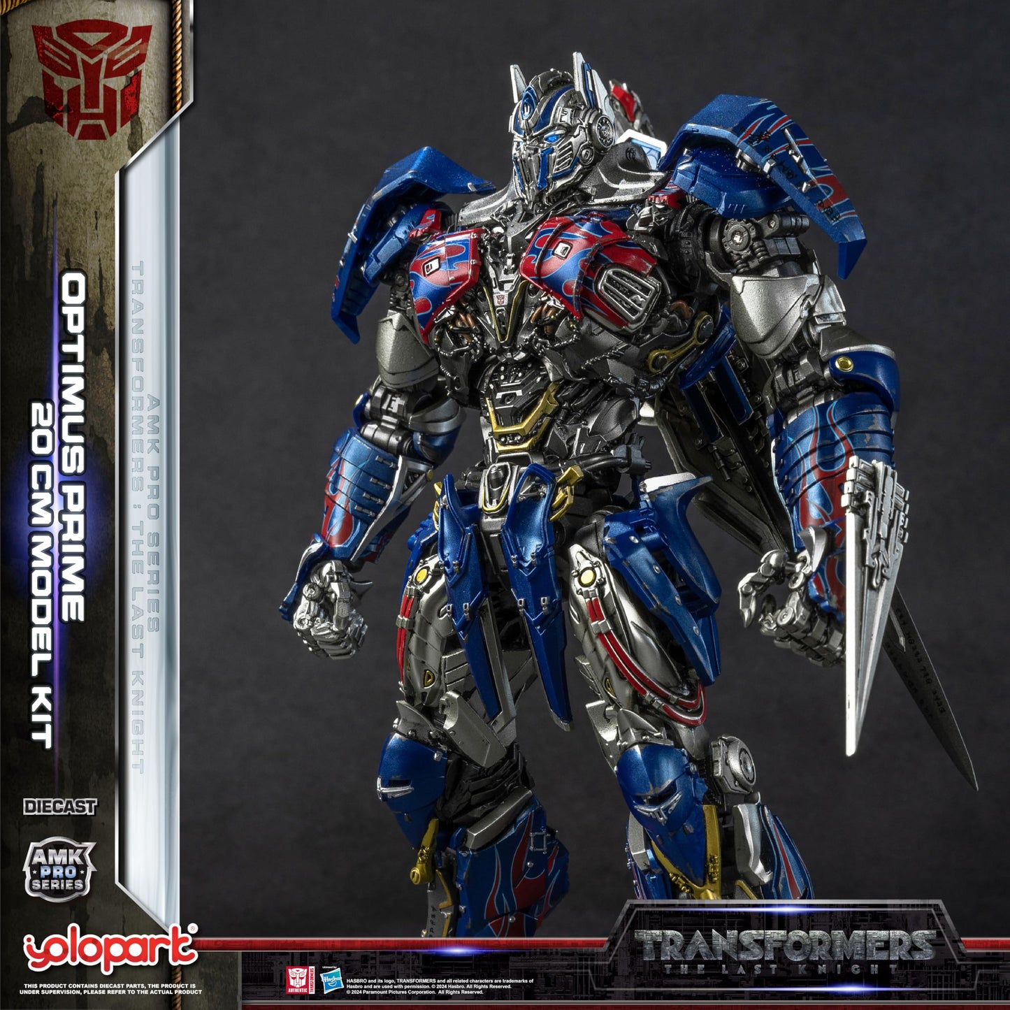 YOLOPARK Transformers MV5 Optimus Prime — 7.87 Inch, Non-Transforming Figure, Upgraded Weaponry