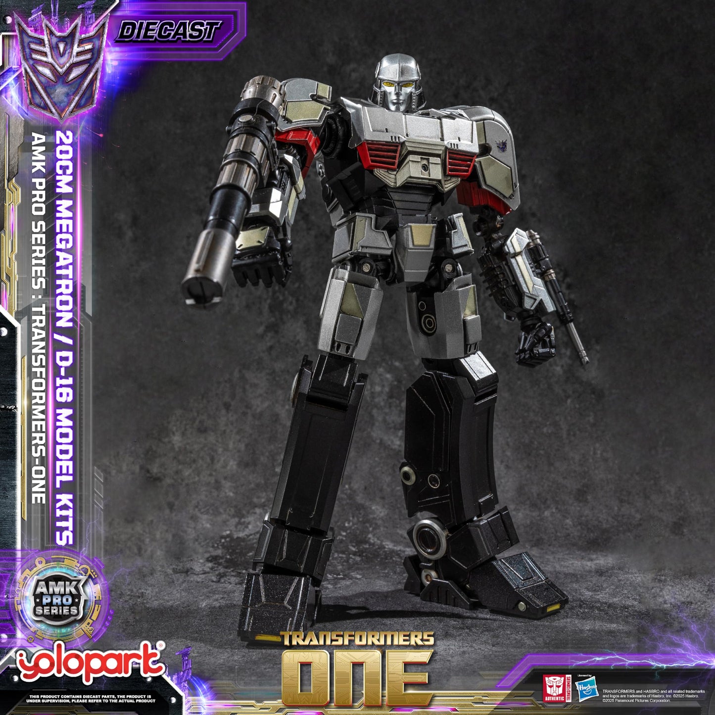 YOLOPARK Transformers One Megatron AMK PRO – D-16 & Final Form, 7.87-Inch, Light-Up